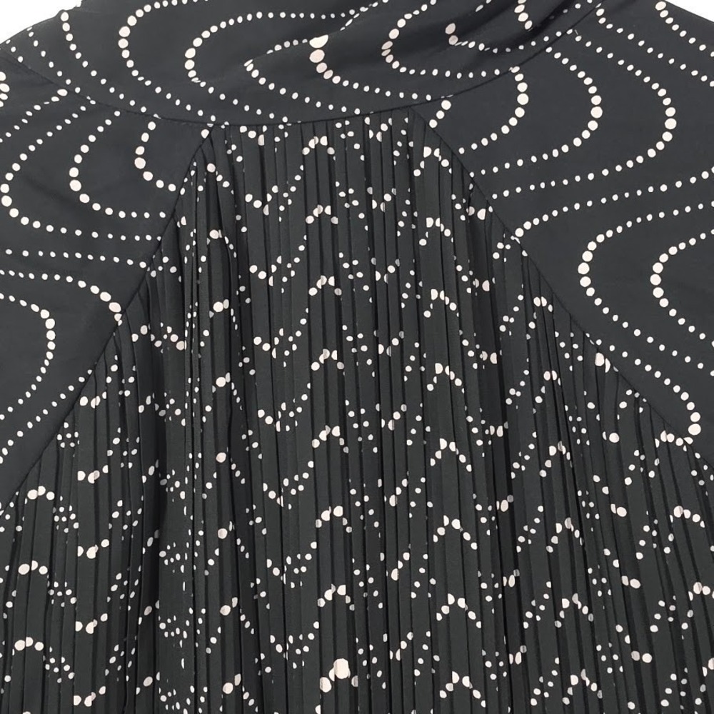 Kate Spade New York Wavy Dot Dress Womens 8 Black Pink Dot Pearl Cuff - Picture 8 of 9